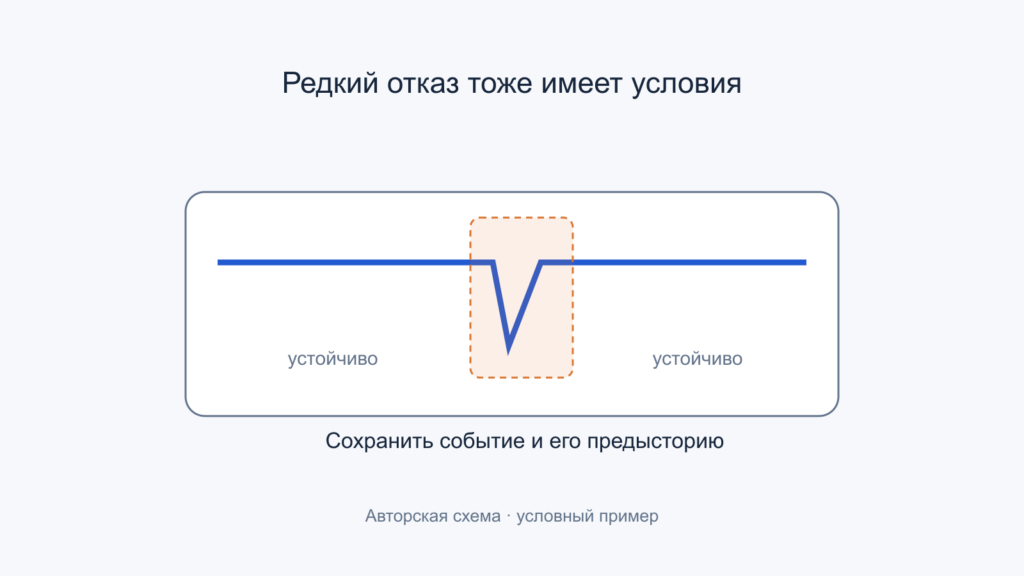 Редкое нарушение среди устойчивой работы электронной системы